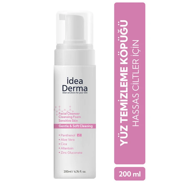 İdea Derma Hassas Cilt Yüz Temizleme Köpüğü 200 ml ürün görseli 1