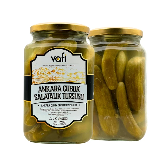 Vafi Turşu Serisi Ankara Çubuk Salatalık Turşusu 1000cc-500gr 1 ADET ürün görseli 1