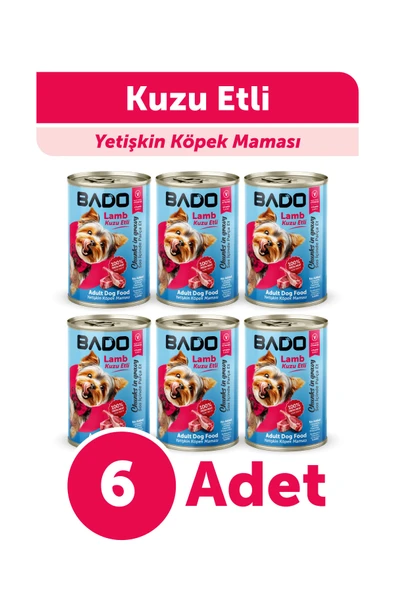 Bado Yaş Köpek Maması Kuzu Etli 400Gr 6Lı ürün görseli 1