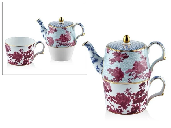 LAMEDORE TEA DELİGHT TEK KİŞİLİK DEMLİKLİ FİNCAN SETİ ürün görseli 1