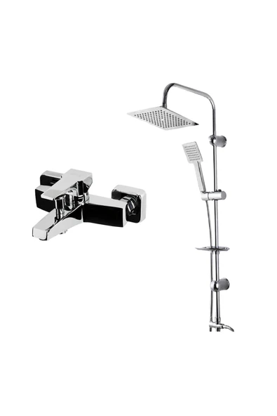 Newarc Aqua Krom Banyo Bataryası ve Sky Duş Ünitesi 2'li Set 941511-440453 ürün görseli 1