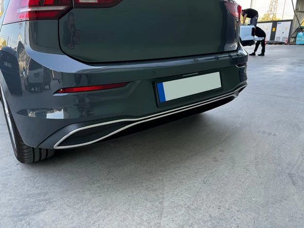 VW Golf 8.5 Krom Egzoz Görünümü Difüzör 4 Prç. 2020 Üzeri ürün görseli 1