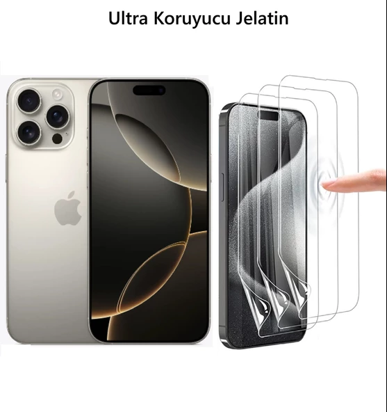 İphone 16 Pro Uyumlu Uyumlu Ön Body Ultra Ekran Koruyucu Şeffaf  Nano Jelatin ürün görseli 1