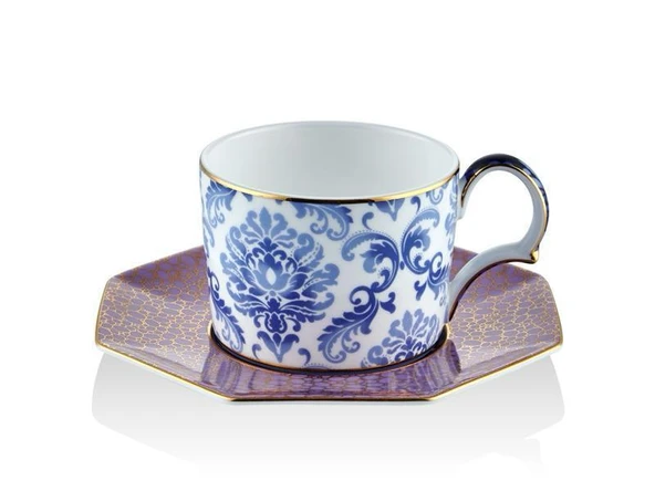 LAMEDORE TEA DELİGHT ÇAY FİNCANI PRUSSİAN BLUE BLOOMİNG BAROQUE 1 ADET ürün görseli 1