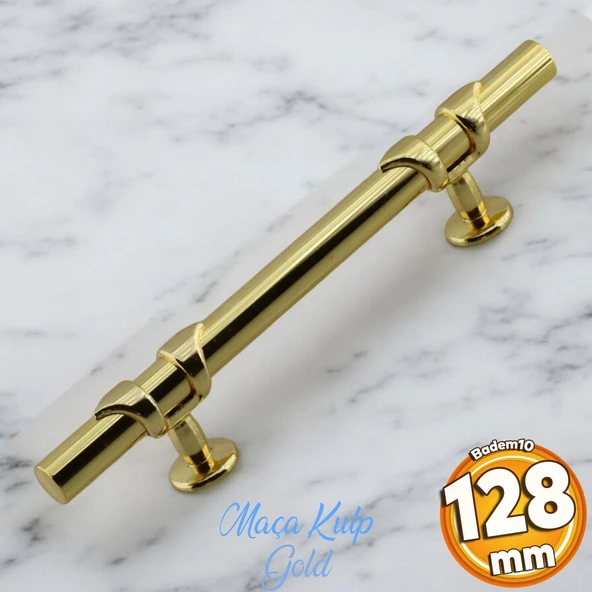 Maça Gold Metal Kulp 128 mm -12.8 cm Mobilya Çekmece Mutfak Dolabı Dolap Kulpları Kulbu Kulpu Altın ürün görseli 1
