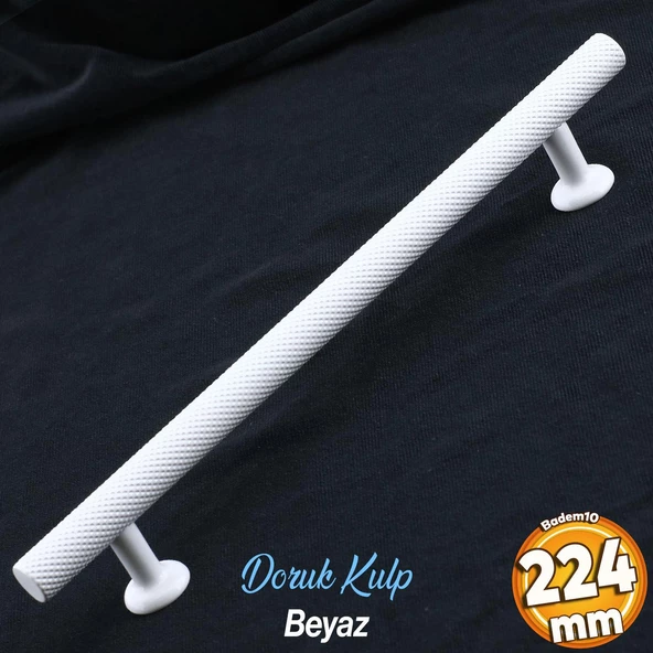 Doruk Beyaz Metal Kulp 224 mm - 22.4 cm Mobilya Çekmece Mutfak Dolabı Dolap Kulpları Kulbu Kulpu ürün görseli 1