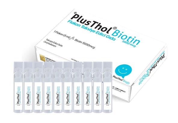 PLUSTHOL Biotin (PT2)  Flakon Takviye Edici Gıda - 30 Adet 5 ml Flakon ürün görseli 1