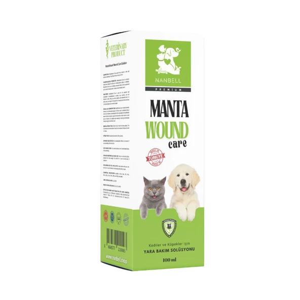 Nanbell Manta Wound Kedi Köpek Yara Bakım Solüsyonu 100Ml ürün görseli 1