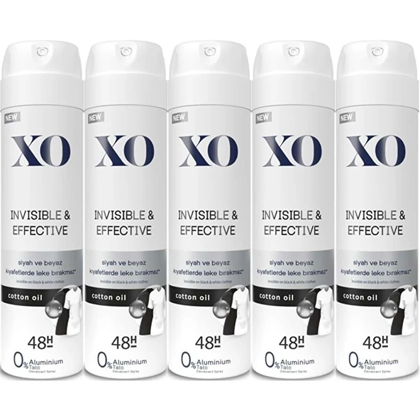 XO Deodorant 150ML Women-Kadın Invisible & Effective (5 Li Set) ürün görseli 1