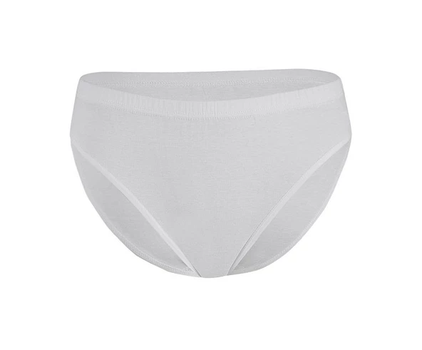12 Adet Yıldız Bayan Ribana Biyeli Bikini Külot Slip Beyaz 3510 ürün görseli 1