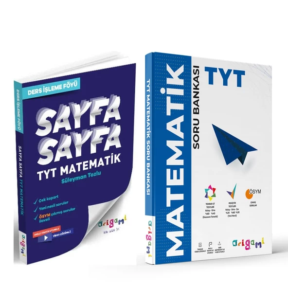 Tammat TYT Matematik Sayfa Sayfa Ders İşleme Föyü ve Origami Soru Bankası Seti 2 Kitap ürün görseli 1