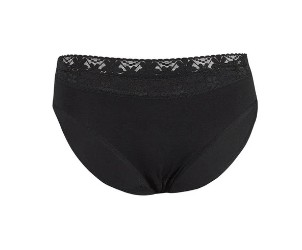 12 Adet Yıldız Bayan Likralı Dantelli Bikini Külot Siyah 3528 ürün görseli 1