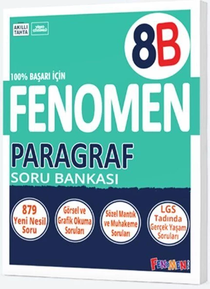 8. Sınıf Paragraf B Fenomen Soru Bankası Fenomen Okul Yayınları ürün görseli 1