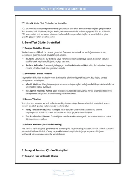 YÖS Hazırlık Eğitim Seti (2 Kitap) - Resim 2