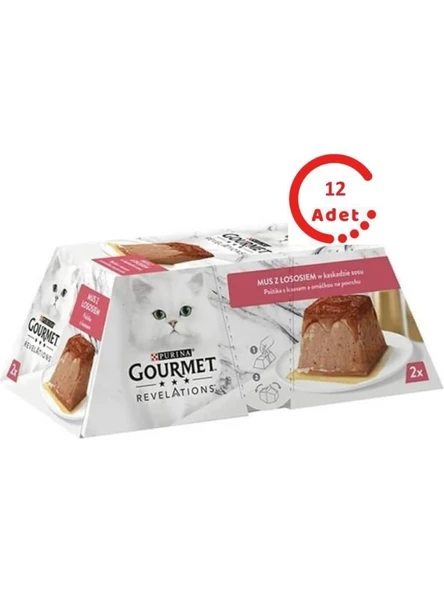 Gourmet Revelations Somon Balıklı Kedi Konservesi 2x57gr 12 Adet ürün görseli 1