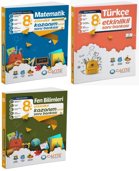 Çanta 2025 8. Sınıf Lgs Matematik + Türkçe + Fen Etkinlikli Kazanım Soru Seti 3 Kitap ürün görseli 1