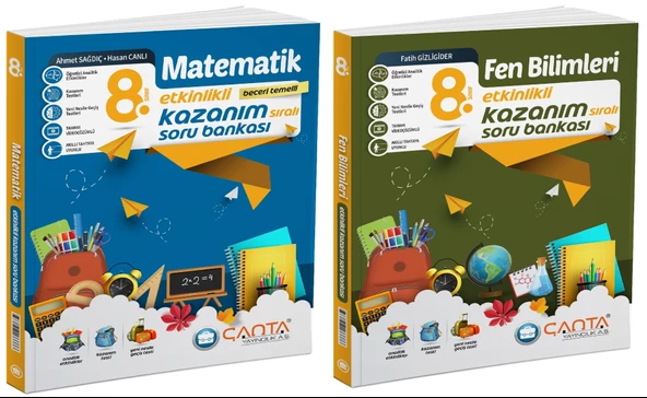 Çanta 2025 8. Sınıf Lgs Matematik + Fen Bilimleri Etkinlikli Kazanım Soru Seti 2 Kitap ürün görseli 1