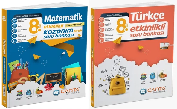 Çanta 2025 8. Sınıf Lgs Matematik + Türkçe Etkinlikli Kazanım Soru Seti 2 Kitap ürün görseli 1