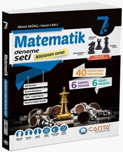 Çanta 2025 7. Sınıf Matematik Kazanım Sıralı Deneme Seti ürün görseli 1