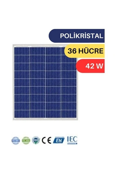42W Polykristal Güneş Paneli ürün görseli 1