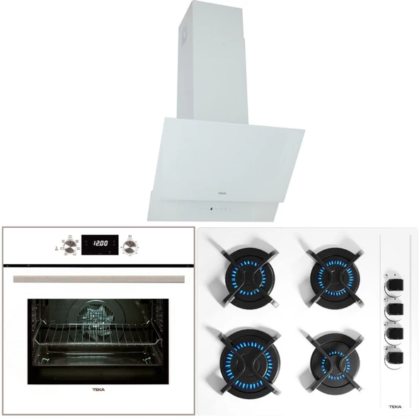 Teka Ankastre Set Beyaz ( Hak 625 Wh - ATV 60 Wh- GBC 64002 KBC Wh) ürün görseli 1