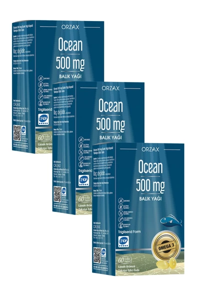 Ocean 500 Mg Balık Yağı 60 Kapsül x 3 Adet ürün görseli 1