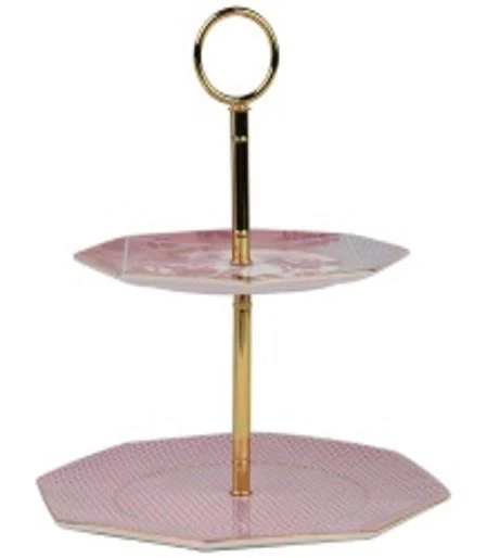 LAMEDORE TEA DELİGHT KURABİYELİK PİNK REGENCY DAMASK ürün görseli 1