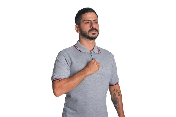 POLO YAKA PENYE LACOSTE ÇİZGİLİ ürün görseli 1