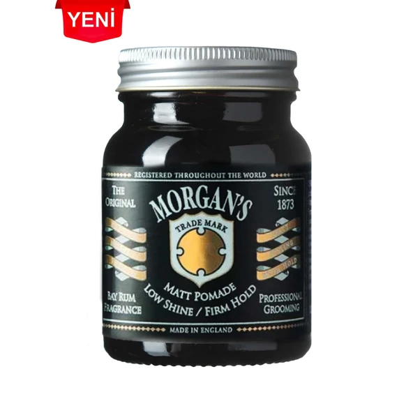 Morgan's Bay Rum Matt Pomade - Sert Tutuşlu Mat Pomad ( BLACK NEW LABEL) 100 gr ürün görseli 1