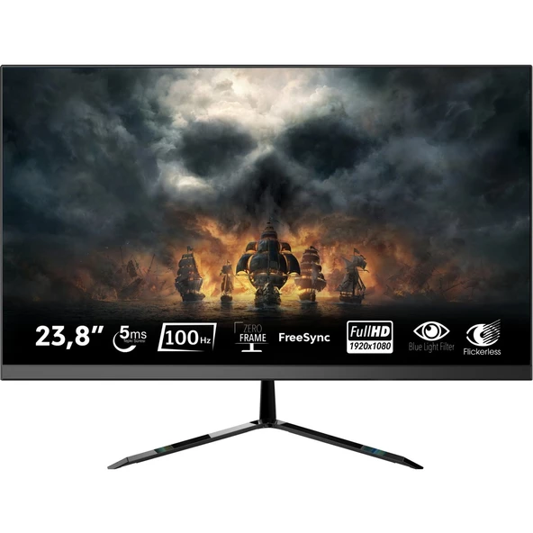 Thull TH-238F-100 23,8" 100Hz 5ms Fhd IPS Freesync Hdmı (Blue Light Filter + Flicker-Free) Monitör ürün görseli 1