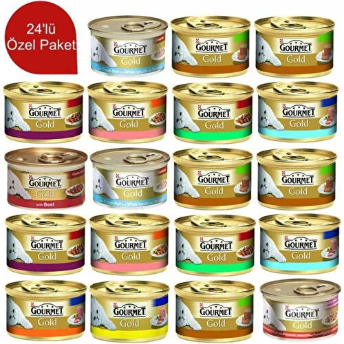 Purina Gourmet Gold Kıyılmış Karışık Lezzetler Kedi Yaş Maması 85 gr x 24 Adet - Avantajlı Paket ürün görseli 1