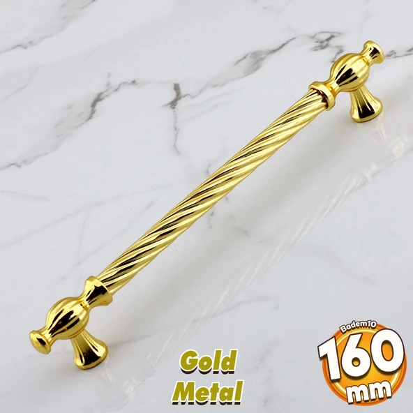 Burma Altın Metal Kulp 160 mm -16 cm Mobilya Çekmece Mutfak Dolabı Dolap Kulpları Kulbu Kulpu Gold ürün görseli 1