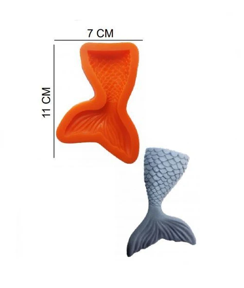 ŞEKER HAMUR KALIBI SİLİKON BALIK KUYRUĞU 7*11 CM ürün görseli 1