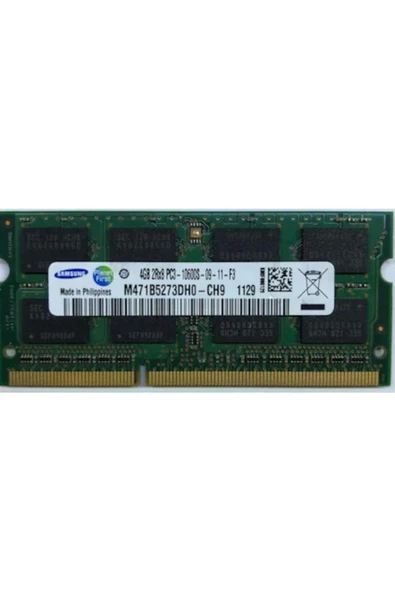 Samsung   M471b5273dh0-ch9 4 Gb 2rx8 Pc3-10600s-09-11-f3 1333 Mhz 1.5 V Notebook Ram Bellek ürün görseli 1