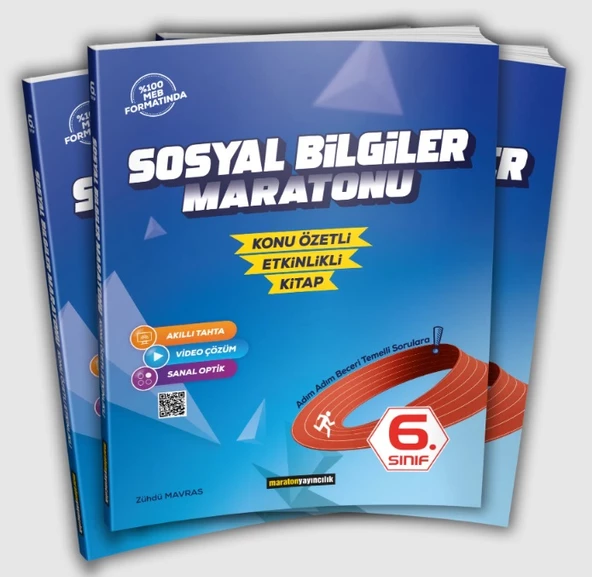 Maraton Yayıncılık 6.Sınıf Sosyal Bilgiler Maratonu Konu Özetli Ekinlikli Kitap ürün görseli 1