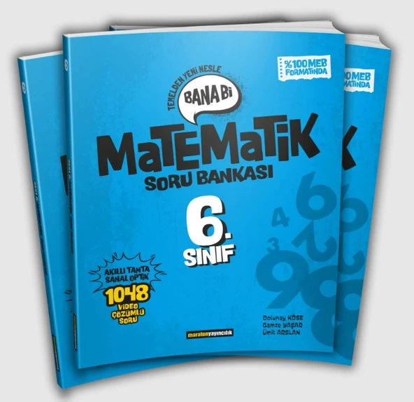 Maraton Yayıncılık 6. Sınıf Bana Bi Matematik Soru Bankası ürün görseli 1