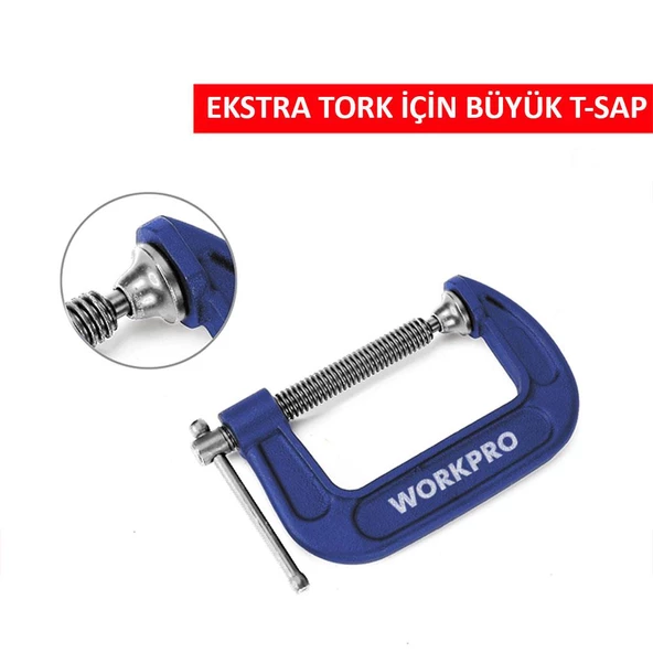 WORKPRO WP232019 100mm G Tipi İşkence - Resim 3