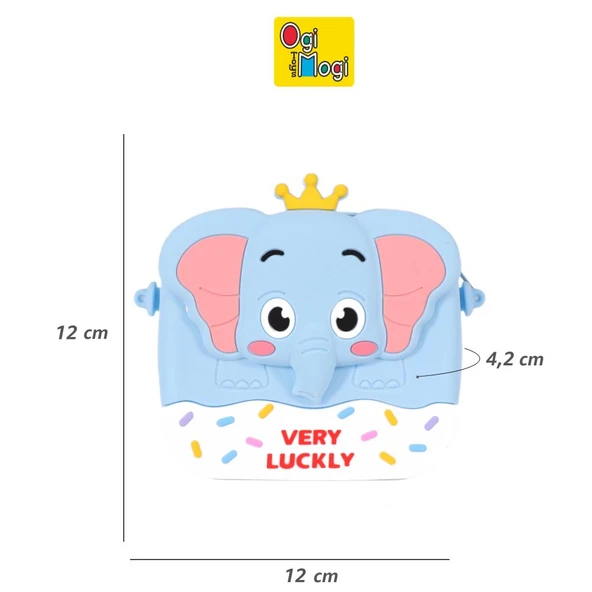 Ogi Mogi Toys Silikon Mavi Fil El Çantası ürün görseli 1