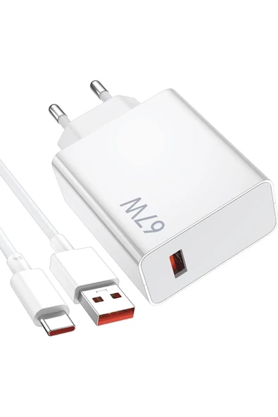 67W Hızlı Şarj Xiaomi Redmi Samsung Uyumlu 67w Turbo Hızlı Şarj Cihazı 67watt Şarj Seti ürün görseli 1