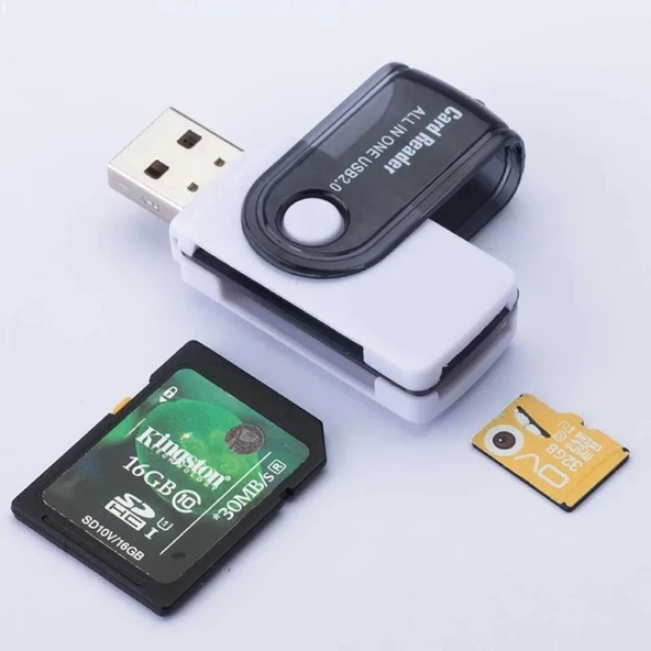 Powermaster PM-2513 USB 2.0 Çoklu 4 In 1 Kart Okuyucu Sd/mmc ürün görseli 1
