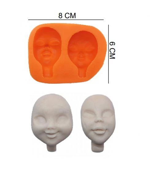 ŞEKER HAMUR KALIBI SİLİKON ERKEK BEBEK YÜZÜ 6*8 CM ürün görseli 1