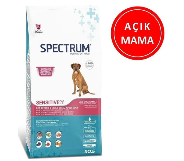 Spectrum Sensitive 26 Kuzulu Yetişkin Köpek Maması 1 Kg AÇIK ürün görseli 1
