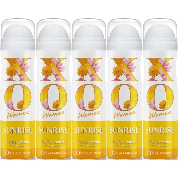 XO Deodorant 150ML Women-Kadın Sunrise (5 Li Set) ürün görseli 1