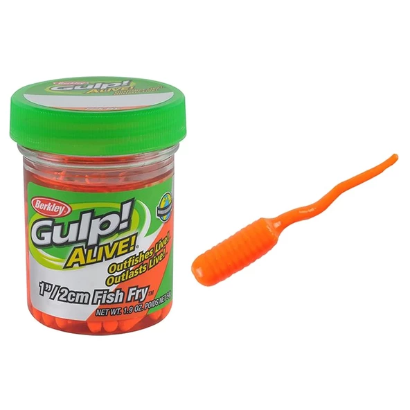 Berkley Gulp Alive Fish Fry 2cm LRF Silikonu  Fluorescent Orange ürün görseli 1