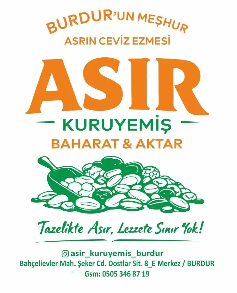 BURDUR ASIR KURUYEMİŞ-ASRINCEVİZ EZMESİ
