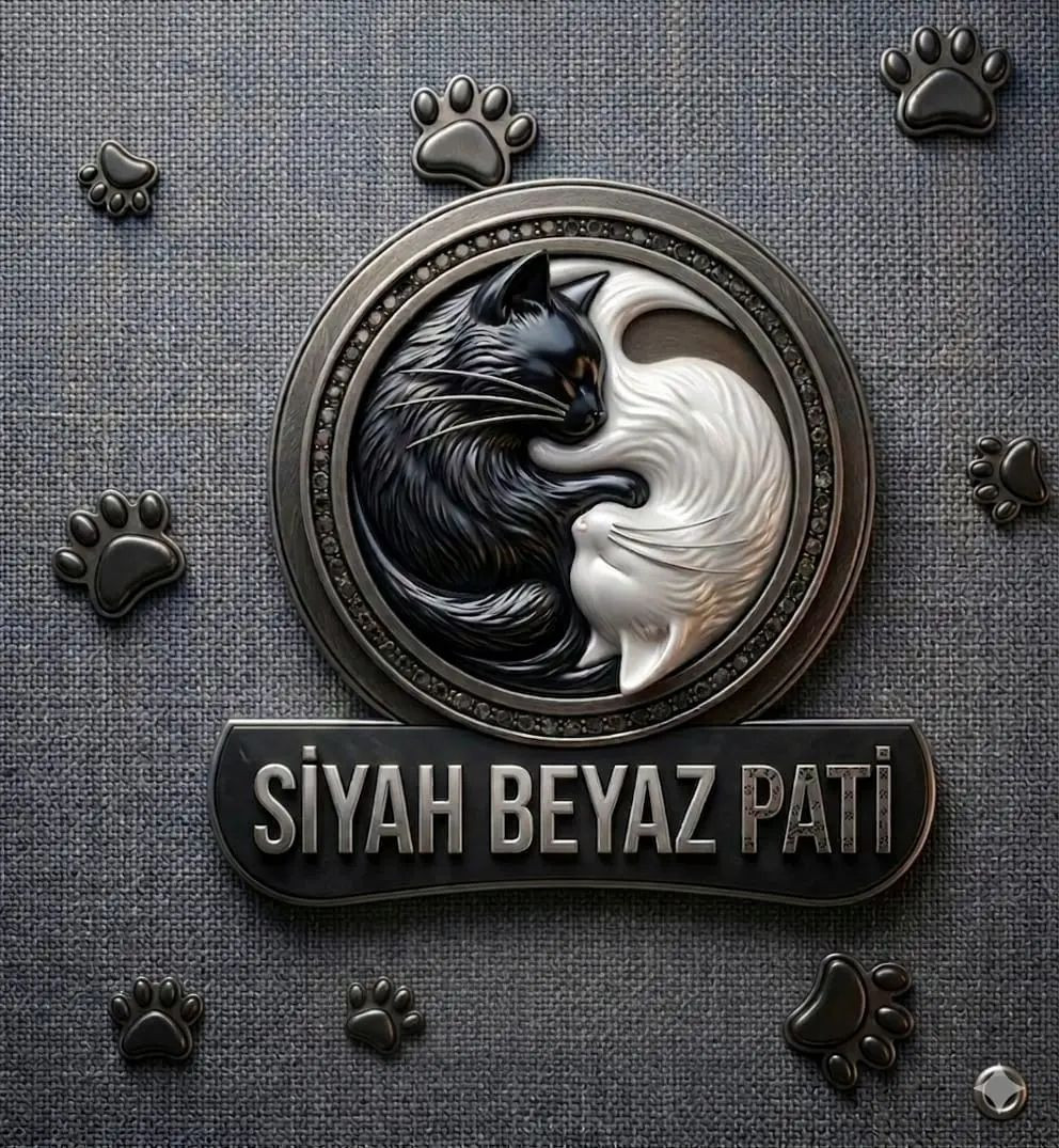 SİYAH BEYAZ PATİ KEDİ EVİ
